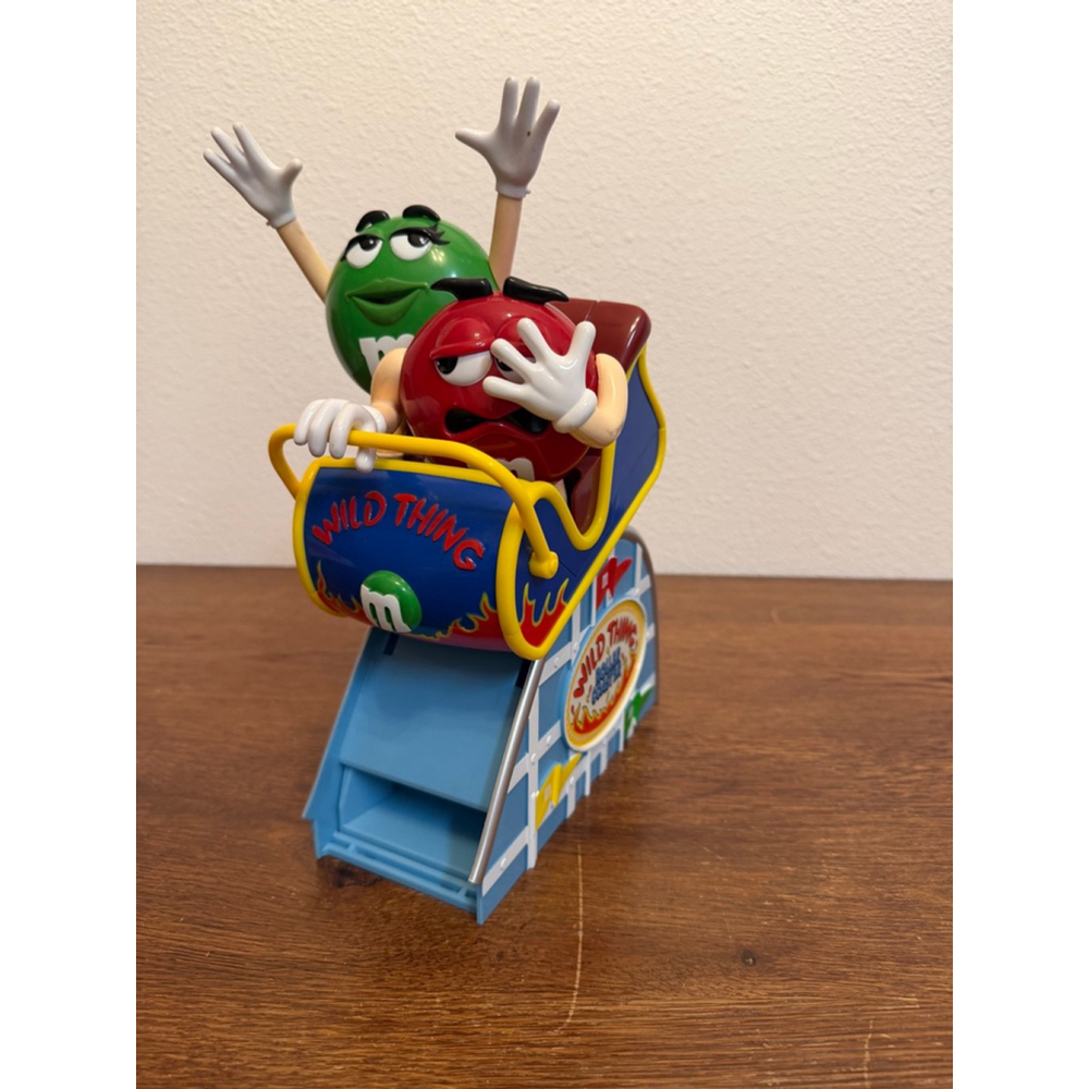 M&M’s Wild Thing Roller Coaster Candy Dispenser Red Green Mars Vintage Toy